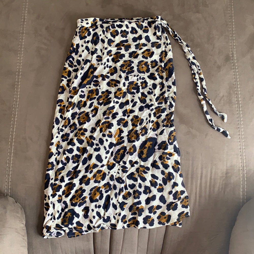 Leopard print swim suit cover